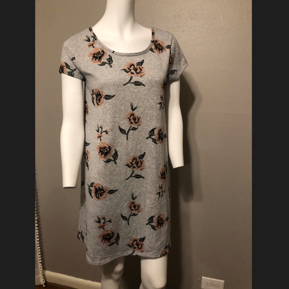 Floral printed cotton dress